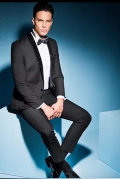 Terno Raffer Lapela em Paete Preto Superslim Cerimonial e Tuxedos - comprar online