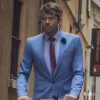 Terno Raffer Azul Com Colete Super Slim Cool Travel Work Sports