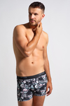 CUECA UPMAN BOXER ESTAMPA DIGITAL CAVEIRAS COTTON