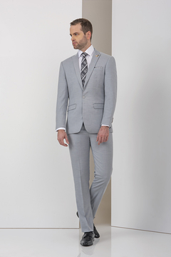 Terno Slimfit PV Raffer Cinza - comprar online