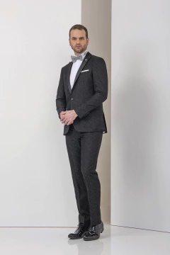 Terno Raffer Jacquard Preto Superslin Cerimonial e Tuxedos