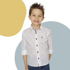 Camisa Infantil Breda Branca c/detalhe mini Coroas na internet