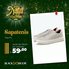 Sapatênis Ogochi em Couro Masculino Bege