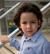 Camisa Infantil Breda Azul c/risca