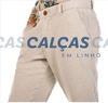 CALÇA LINHO AREIA DOCTHOS SLIM