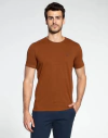 CAMISETA MASCULINA DOCTHOS LISA MALHA CAFÉ BE NATURE SLIM