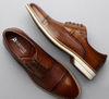 SAPATO SOCIAL DERBY ANTILOPE ALBANESE COR CARAMELO