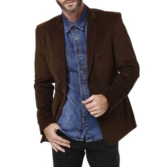 Blazer Veludo Carbonelli Marrom