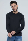 CAMISETA BÁSICA MANGA LONGA SALLO PRETA