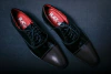 SAPATO SOCIAL MASCULINO GOFER DERBY VERNIZ - PRETO DETALHE MARROM