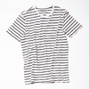 CAMISETA MASCULINA BEGE LISTRADA DOCTHOS BENATURE CANHAMO SLIM