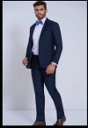 TERNO RAFFER AZUL NOITE COM GOLA PRESPONTADO SUPER SLIM