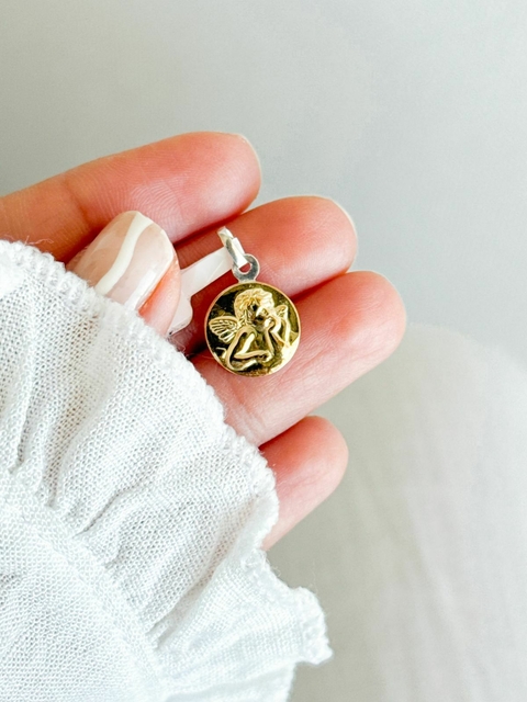 Dije Angel de la Guarda (Plata y Oro) - comprar online