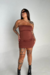 vestido tasty marrom - ABBOUT 