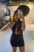 vestido glossy preto