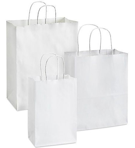 BOLSA BP7 350X138X470 C/MANIJA S/IMP/BLANCO 125GRS