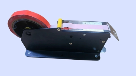 Racionador para agrupar productos con cinta adhesiva