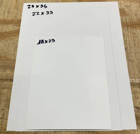 CARTULINA BLANCA 235GRS FORMATOS PARA REMERA X 100 U