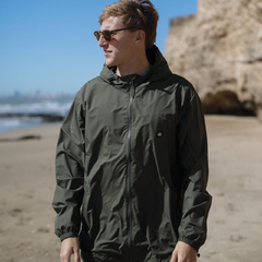 CAMPERA ROMPEVIENTO IMPERMEABLE CHAMA (VERDE MILITAR)