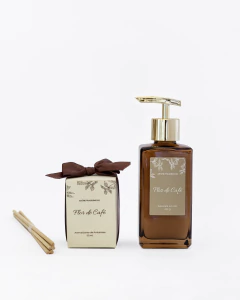 Kit Lavabo Sabonete E Mini Difusor Flor De Café