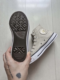 Converse All Star bege com dourado 35 - loja online