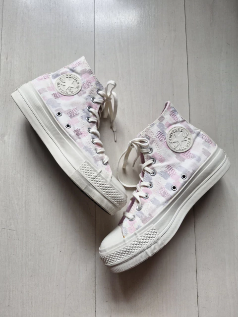 Converse All Star plataforma estampa pincelada 38