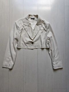 Blazer cropped offwhite G - comprar online