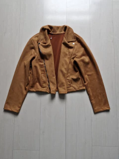 Jaqueta biker suede caramelo M - comprar online