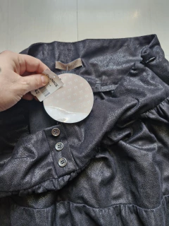 Saia suede preta brilho 42 - loja online