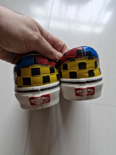 Vans Slip On Checkerboard em couro colorido 37