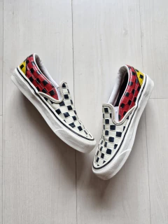 Vans Slip On Checkerboard em couro colorido 37 na internet