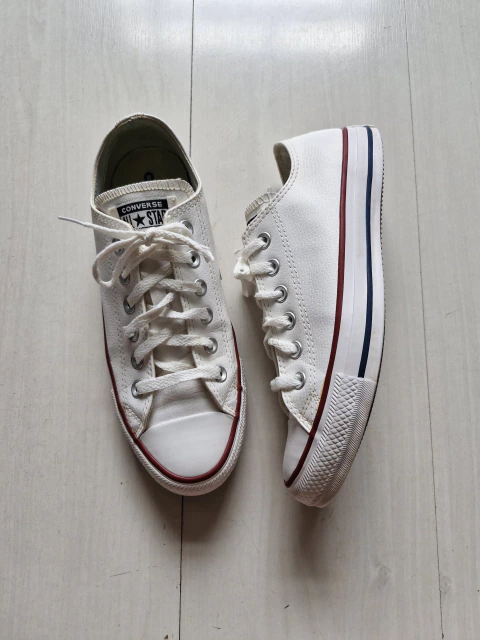 Converse All Star couro sintético branco 37
