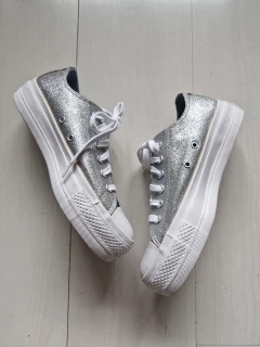 Converse plataforma glitter prata 37 na internet