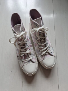 Converse All Star plataforma estampa pincelada 38 - Brechó SP