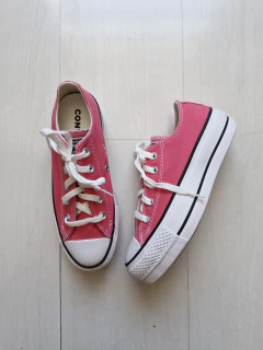 Converse plataforma rosa cano baixo 33