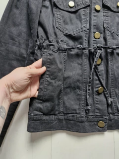 Parka em sarja preta P - Brechó SP