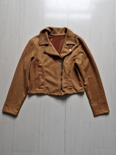 Jaqueta biker suede caramelo M