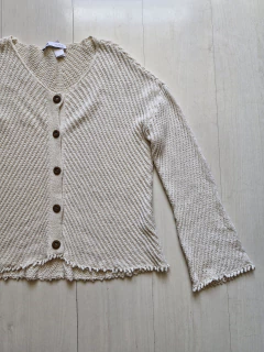 Casaco tricô Zara bege P na internet