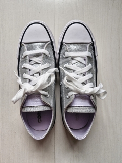Converse All Star glitter prata 33 - loja online