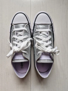 Converse All Star glitter prata 33 - loja online