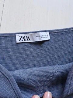 Blusa tomara que caia Zara azul PP na internet