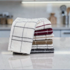 Jogo Pano De Copa Chef 2 Peças Teka - Bordo e Branco