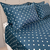 Jogo de Cama Completo Azul Poá Micro Percal 200 Fios Toque Ultra Macio - 4 Peças na internet