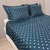 Jogo de Cama Completo Azul Poá Micro Percal 200 Fios Toque Ultra Macio - 4 Peças - loja online