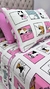 Jogo de Lençol Malha 4 Peças Love Cat 100% Algodão Fio 30.1 Penteado