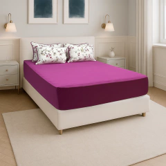 Jogo De Cama Brisa Confort 100% Algodão Casal 3 Pç - Liberty Fucsia