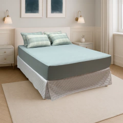 Jogo De Cama Brisa Confort 100% Algodão Solteiro 2 Pç - Xadrez Oxford