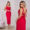 Vestido Midi de Alça com Fenda Angel Vermelho