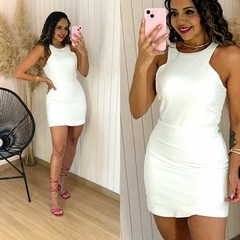 Vestido Curto Alfaiataria Cavado Eduarda Branco