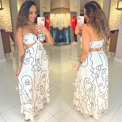 Vestido Longo Tomara que Caia Est. Line Art Molly - Rosa Store Moda Feminina